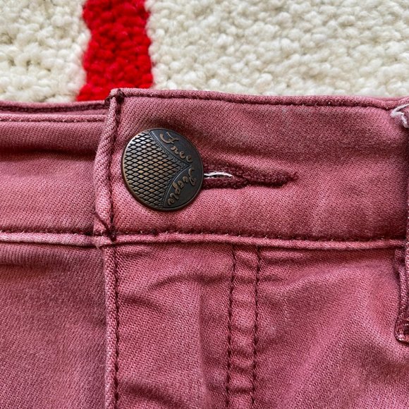 Free People Millennium Skinny Maroon Denim Jeans - Picture 4 of 7